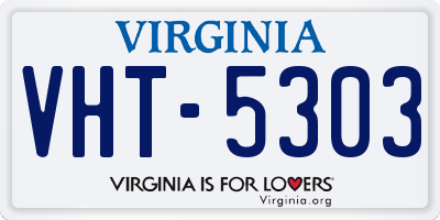 VA license plate VHT5303