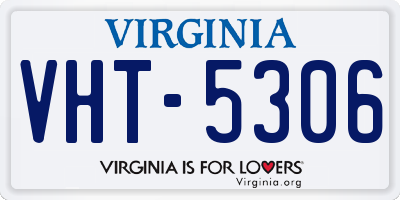 VA license plate VHT5306