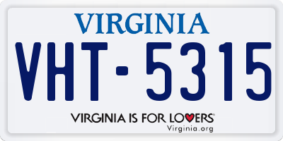 VA license plate VHT5315