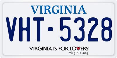 VA license plate VHT5328