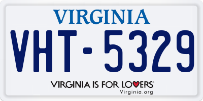 VA license plate VHT5329