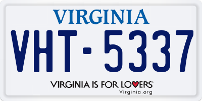 VA license plate VHT5337