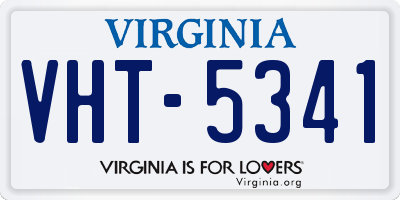 VA license plate VHT5341
