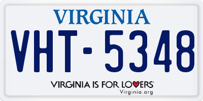 VA license plate VHT5348