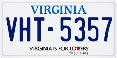 VA license plate VHT5357