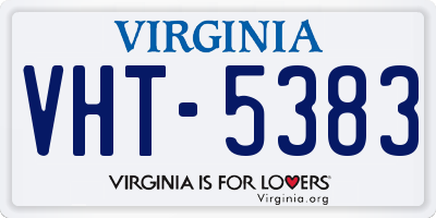 VA license plate VHT5383