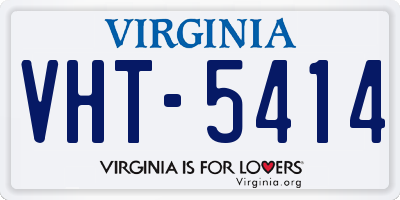 VA license plate VHT5414