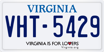 VA license plate VHT5429
