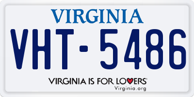 VA license plate VHT5486
