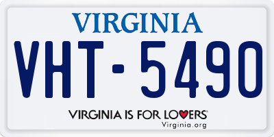 VA license plate VHT5490