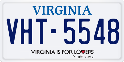 VA license plate VHT5548