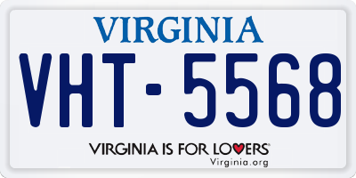 VA license plate VHT5568