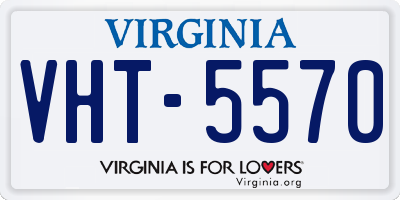 VA license plate VHT5570