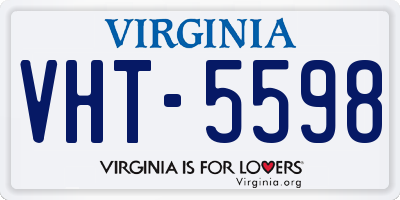 VA license plate VHT5598