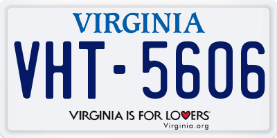 VA license plate VHT5606