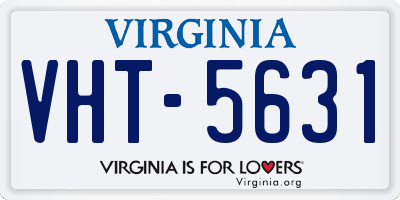 VA license plate VHT5631