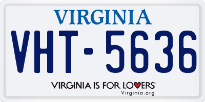 VA license plate VHT5636