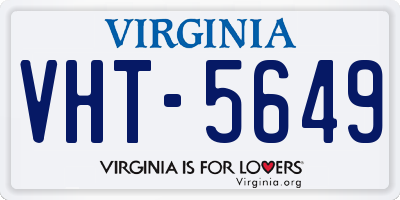 VA license plate VHT5649