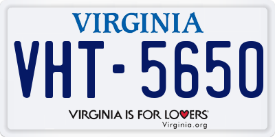 VA license plate VHT5650