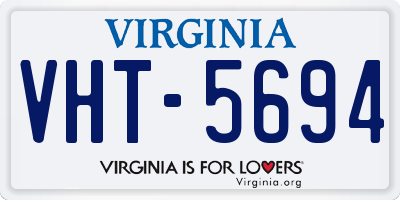 VA license plate VHT5694