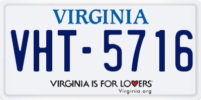 VA license plate VHT5716