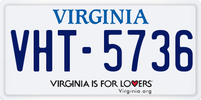 VA license plate VHT5736