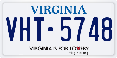 VA license plate VHT5748