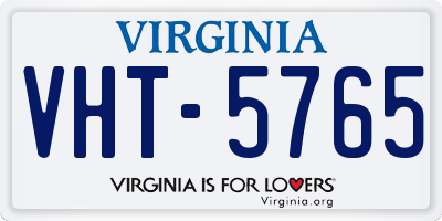VA license plate VHT5765