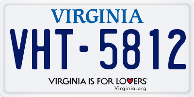 VA license plate VHT5812