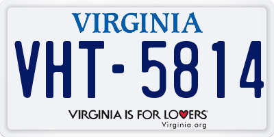 VA license plate VHT5814