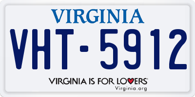 VA license plate VHT5912