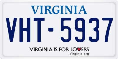 VA license plate VHT5937