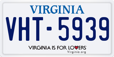 VA license plate VHT5939