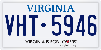 VA license plate VHT5946