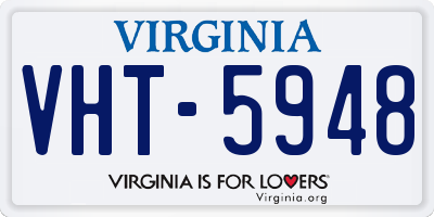 VA license plate VHT5948