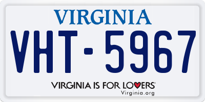 VA license plate VHT5967