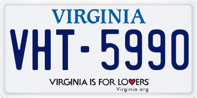 VA license plate VHT5990