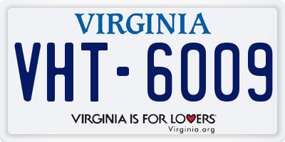 VA license plate VHT6009