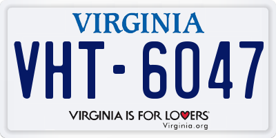 VA license plate VHT6047