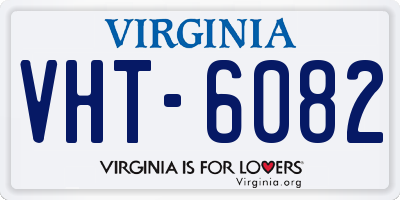 VA license plate VHT6082