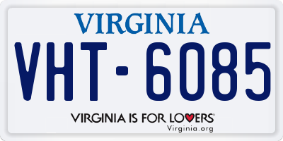 VA license plate VHT6085
