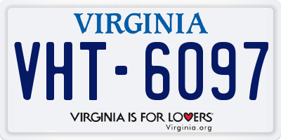 VA license plate VHT6097