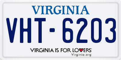 VA license plate VHT6203