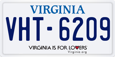 VA license plate VHT6209