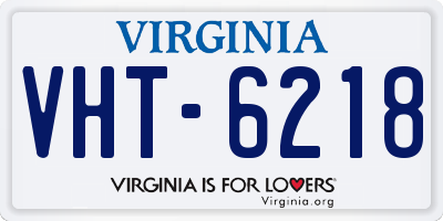VA license plate VHT6218