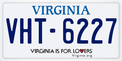 VA license plate VHT6227
