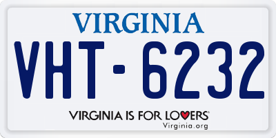 VA license plate VHT6232