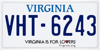 VA license plate VHT6243