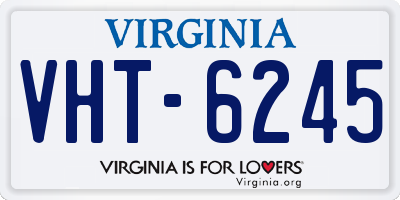 VA license plate VHT6245