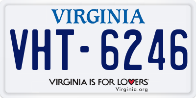 VA license plate VHT6246